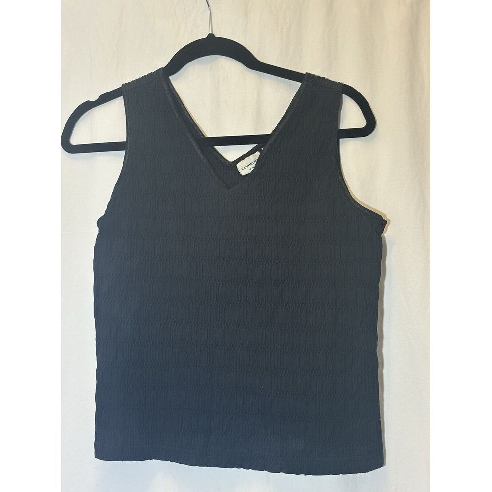 Covington Black Tank Top Knit‎ Women's Large 14-16 I19